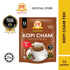 Kluang TV Coffee Kopi Cham (12 individual sachets x 1 pack)